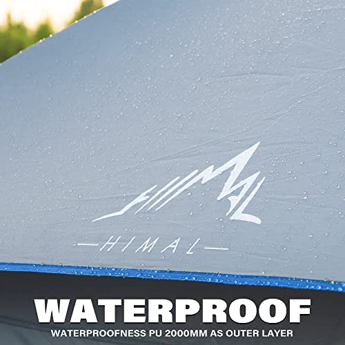 GoHimal Tents 6 Person for Camping,Easy Setup Waterproof Windproof Camping Tent,Double Layer Cabin Tent -10'X9'X79in(H) (Blue)