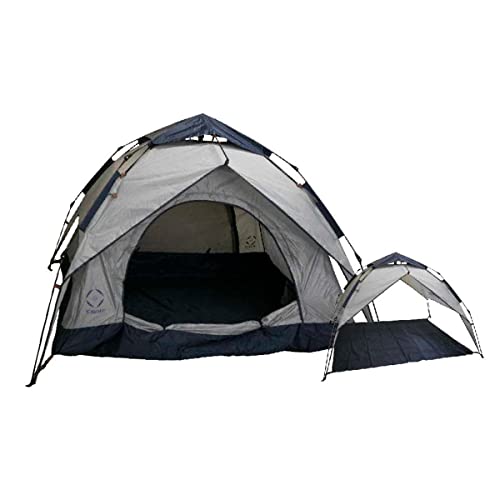 S'more Tirami, One-Touch Tent, Full Close, Pop-up Tent, One-Touch Tent, Stylish, Dome Tent, UV Protection, UPF 30+ (Light Gray)