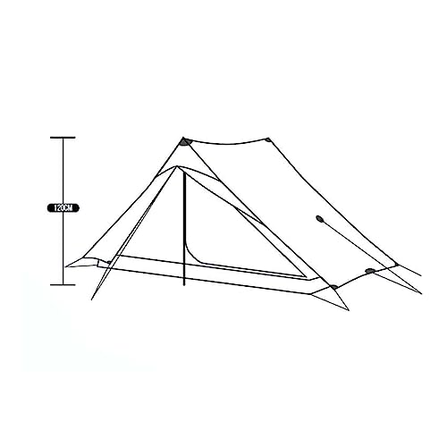 3FULGEAR Backpacking Tent - Lanshan 2, Ultralight, Waterproof, Lightweight, Triangle Cabin Design 4 Seasons - Ideal for Camping, Hiking, and Survival (2P Khaki 4 Season)
