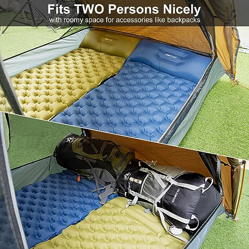 Night Cat Backpacking Tents 2 Persons Easy Setup Camping Tent with Separated Rainfly Aluminium Pole Double Layers Two Doors Waterproof Lightweight Compact 7.2x4.6ft