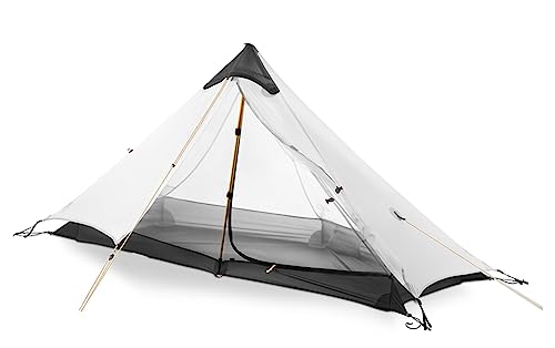 LERATCH Ultralight Tent 3-Season Backpacking Tent 1 Person Climbing Camping Tent, Outdoor 15D Lightest Portable Tent for Camping Hiking with Carry Bag (1-Person, Grey)