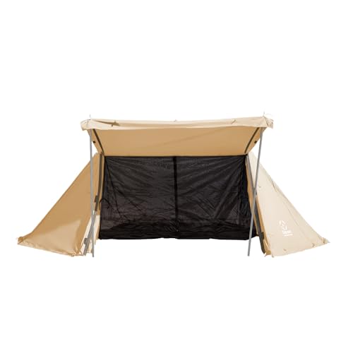 S'more Kleine Base Camping Tent, 4 Season Luxury Outdoor Camping and Glamping Tent for 2 Adults, Breathable Waterproof Cloth with Screen Inner Tent(Extra) and Carry Bag (Beige)