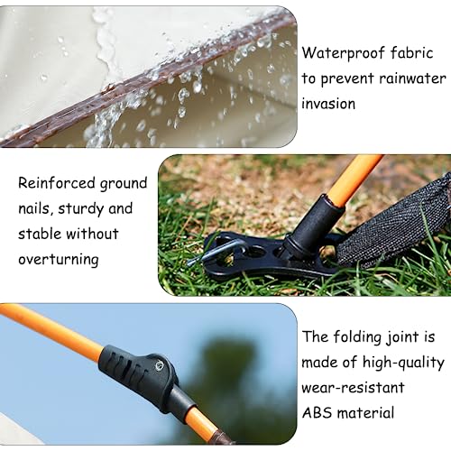 STARBRILLIANT Family Camping Tents for 3-4 People, Camping Tents with Screen Windows, Pop Up Tent for Camping, Travel, Fishing and Beaches