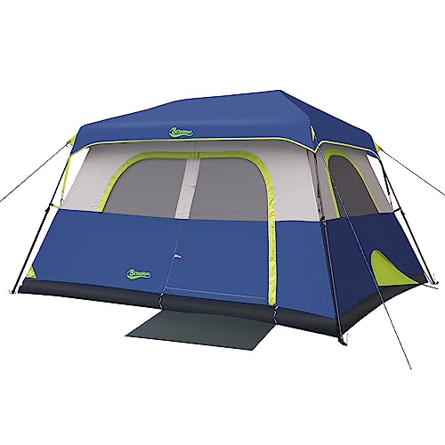 BEYONDHOME Instant Larger Room Tent, 6 Person CampingTent Setup in 60 Seconds with Rainfly, Waterproof & Windproof Huge Tent with Portable Carry Bag for Family Camping & Hiking