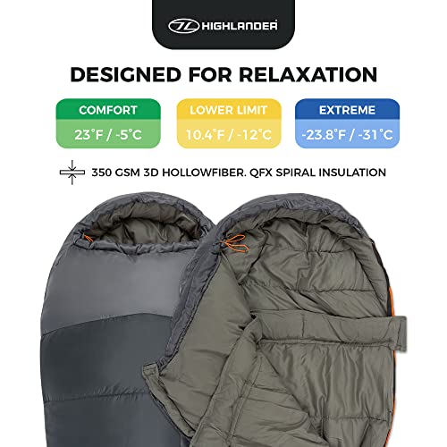 Highlander Mummy Adults Sleeping Bag - All-Season Comfort