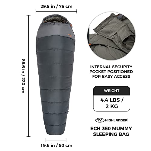 Highlander Mummy Adults Sleeping Bag - All-Season Comfort