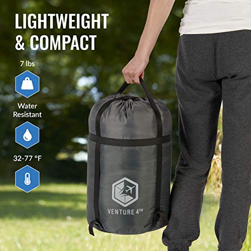 VENTURE 4TH Double Sleeping Bag - Lightweight & Water Resistant