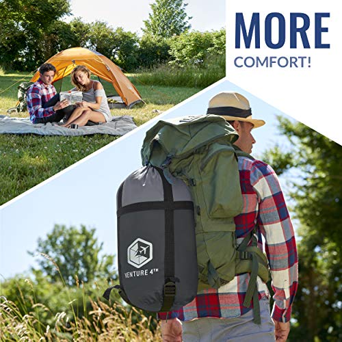 VENTURE 4TH Double Sleeping Bag - Lightweight & Water Resistant