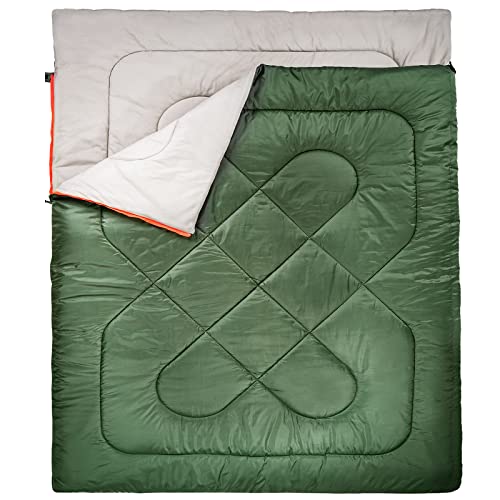 3-Season Rectangular Sleeping Bag: Camping & Hiking, Queen Sized