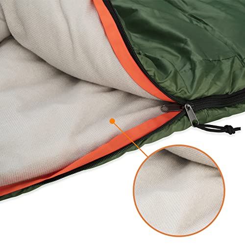 3-Season Rectangular Sleeping Bag: Camping & Hiking, Queen Sized
