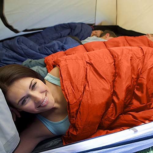 50F Sleeping Bag - Synthetic - Adult Size - Orange