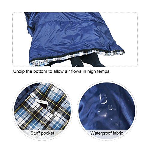 REDCAMP XL Flannel Sleeping Bag, Comfortable & Compact