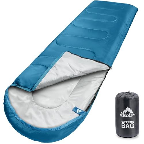 XL Adult Mens Sleeping Bag: Wide, Seasonal 20-32°F