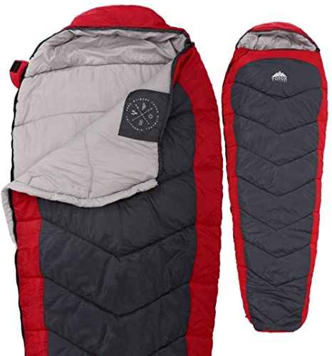 Compact Hooded Mummy Sleeping Bag - All-Season Camping Survival