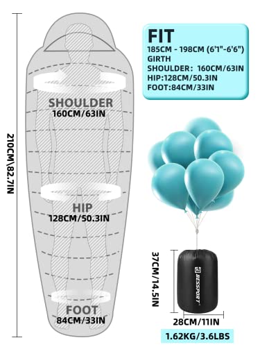 Bessport Mummy Sleeping Bag | Warm Outdoor Gear