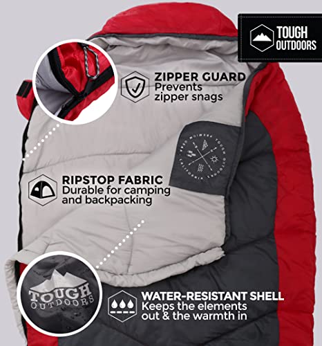 Compact Hooded Mummy Sleeping Bag - All-Season Camping Survival