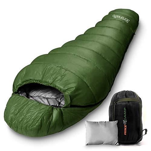 SereneLife Mummy Sleeping Bag - Outdoor Camping Gear