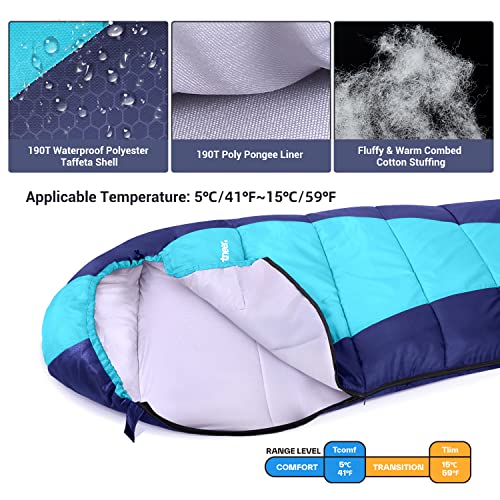 Sportneer Ultralight Mummy Sleeping Bag for Outdoor Camping