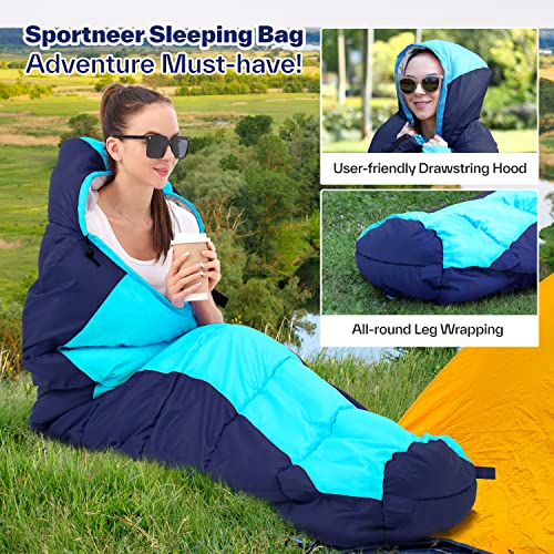 Sportneer Ultralight Mummy Sleeping Bag for Outdoor Camping