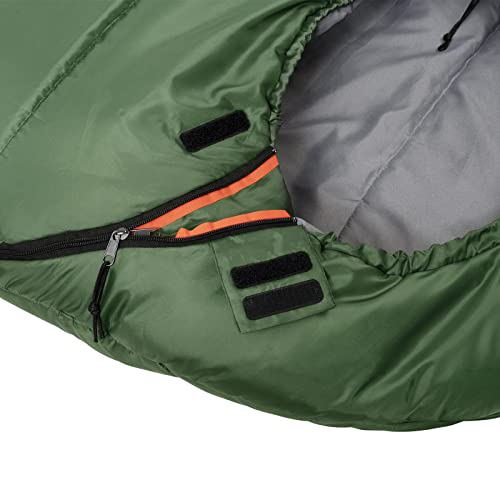 Amazon Basics 3-Season 20 Degree F Mummy Sleeping Bag for Camping and Hiking, Olive Green