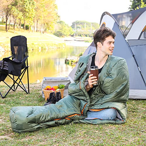 Amazon Basics 3-Season 20 Degree F Mummy Sleeping Bag for Camping and Hiking, Olive Green