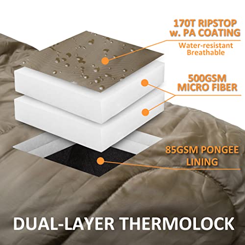 0°F Winter Sleeping Bag for Tall Adults | 90.6 in