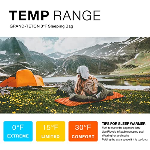 0°F Winter Sleeping Bag for Tall Adults | 90.6 in
