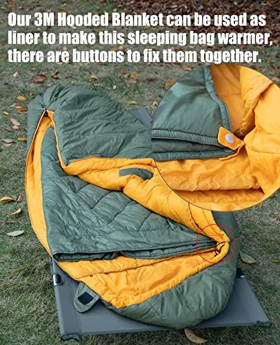 3-Season Compact Mummy Sleeping Bag for Outdoor Activities