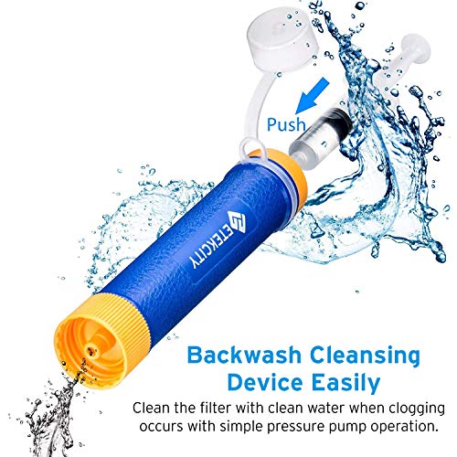 Etekcity Water Filter Straw Camping Water Purification Portable Water Filter Survival Kit for Camping, Hiking, Hurricanes