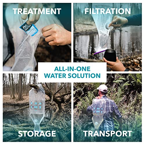 Puribag Gravity Water Filter - Portable Water Filtration System and Backpacking Water Filter for Camping, Hiking and Emergency Water Treatment - Hangs Anywhere
