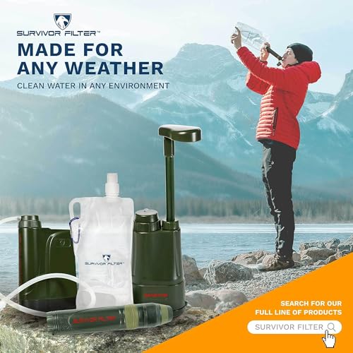Survivor Filter Pro X Electric Water Purifier Survival Filter - 99.999% Virus, Bacteria, Parasite removal Filtration System - Survival Water Filter