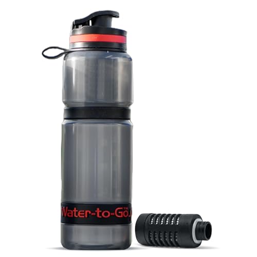 WATER TO GO Water Purifier Filter Bottle - Perfect for Travel Hiking Camping and Survival