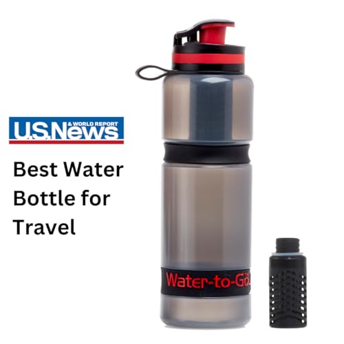 WATER TO GO Water Purifier Filter Bottle - Perfect for Travel Hiking Camping and Survival