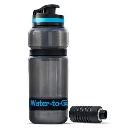 WATER TO GO Water Purifier Filter Bottle (Active 20oz/60cl) - Perfect for Hiking Camping Travel and Survival