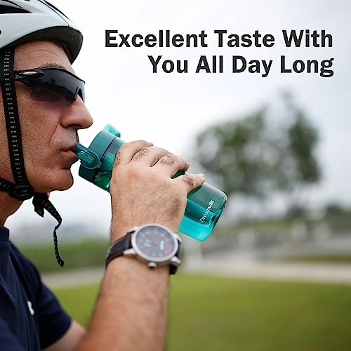Dreamwills Water Bottle with Filter, NSF Certified Elements & BPA Free Water Filtration Reduce 99.9% of Chlorine, Taste & Odor, Designed for Travel, Sports, Hiking, Camping, Biking and Fitness, 17oz…