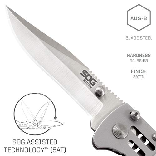 SOG SlimJim Folding Pocket Knife with Tactile Bumps