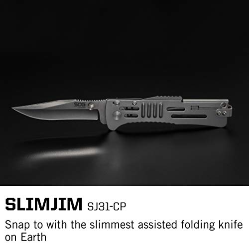 SOG SlimJim Folding Pocket Knife with Tactile Bumps