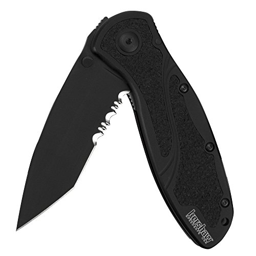 Kershaw Black Tanto Serrated Pocket Knife