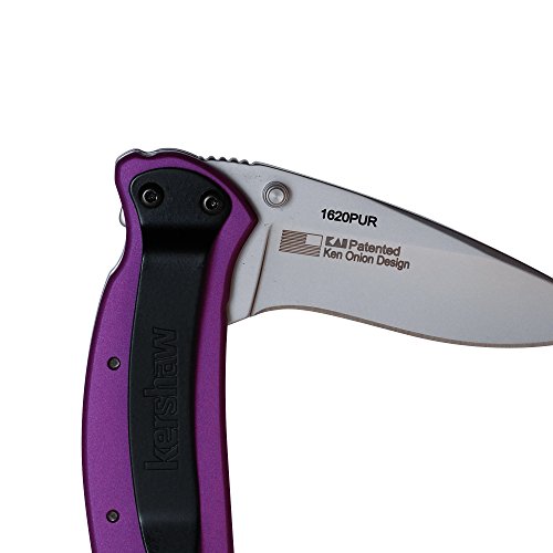 Purple Kershaw Folding Knife with 420HC Blade