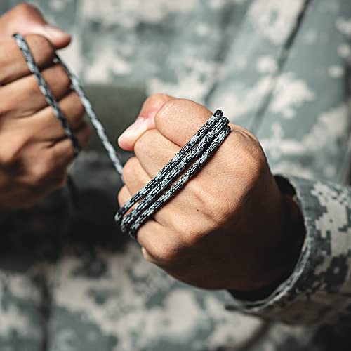 Black 550 Paracord for Survival - 50' Length
