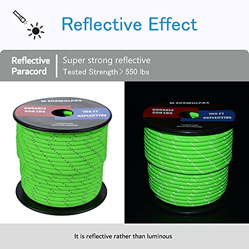 WEREWOLVES Reflective 550 Paracord - Camping Survival Essential