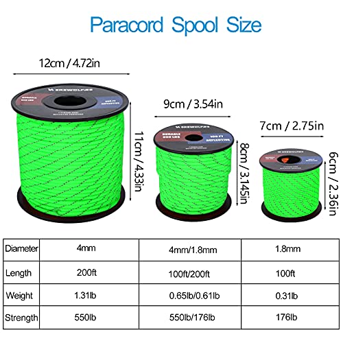 WEREWOLVES Reflective 550 Paracord - Camping Survival Essential