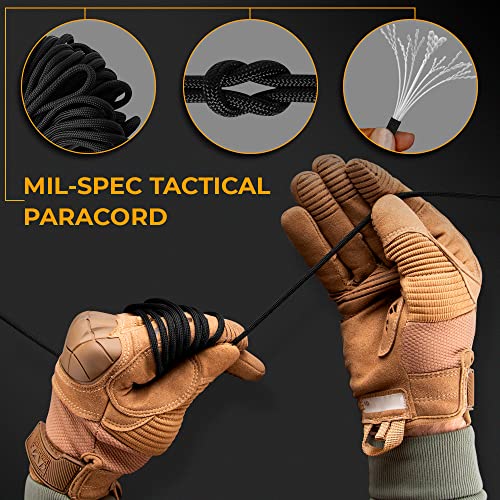 Versatile 100ft Black Paracord - Ideal Survival Gear
