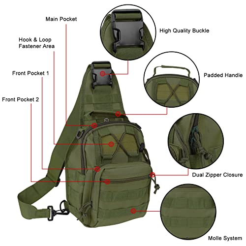 Waterproof Military Cross-body Molle Sling Backpack