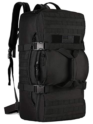 Black Tactical Travel Backpack 60L for Prepping
