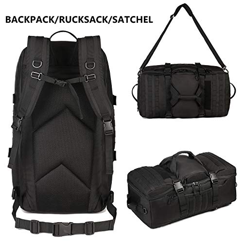 Black Tactical Travel Backpack 60L for Prepping
