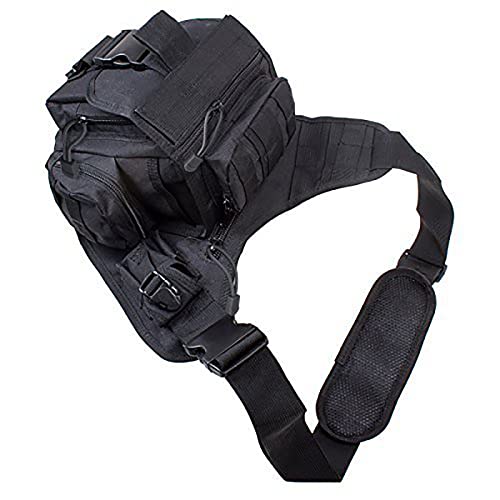 Black G4Free Tactical Messenger Bag with Utility Pouch