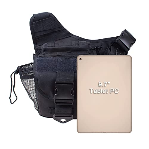 Black G4Free Tactical Messenger Bag with Utility Pouch