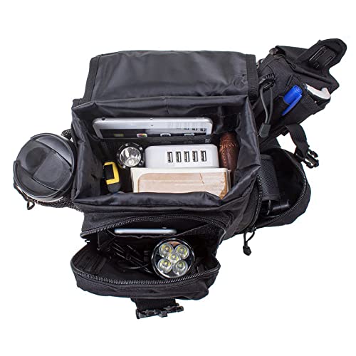 Black G4Free Tactical Messenger Bag with Utility Pouch