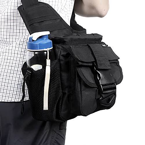 Black G4Free Tactical Messenger Bag with Utility Pouch